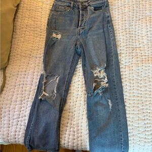 Wild Fable Ripped Straight Leg Jeans - Blue